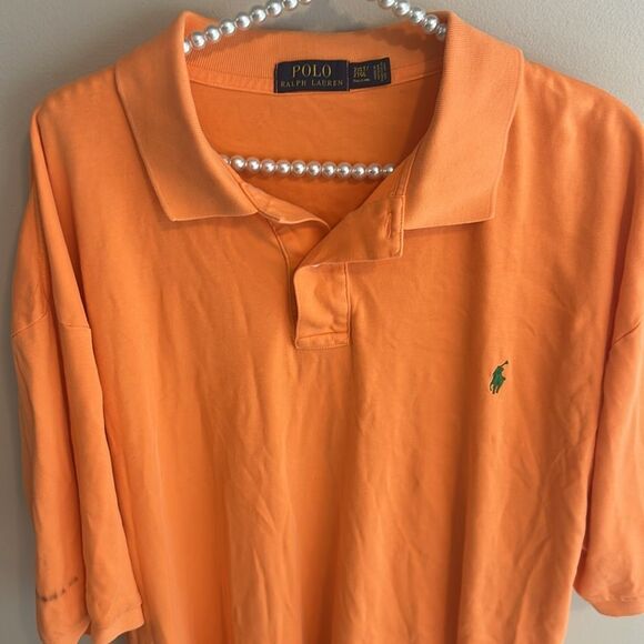 Polo Ralph Lauren Men’s TALL Orange Polo. Size 2XLT - Picture 2 of 5